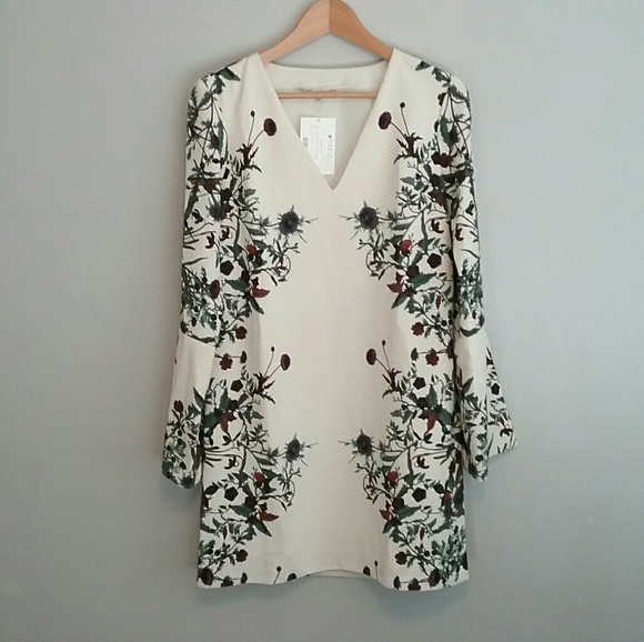 RACHEL Rachel Roy Dresses & Skirts - Rachel Roy//Off White Floral Long Sleeve Dress